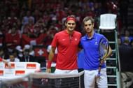 Federer (left) and Gasquet